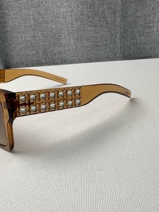 NEW Givenchy GV40076I 57B Brown Gradient Crystal Studded Sunglasses 54-18-145 main image 4